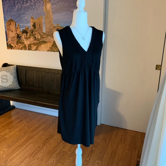 liz & co. Dresses & Skirts - Liz Claiborne Cotton Dress Empire Waist- Black